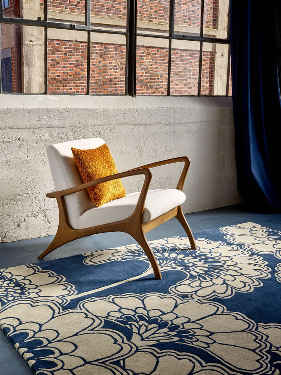 Floral Midnight Hand-Tufted Rug