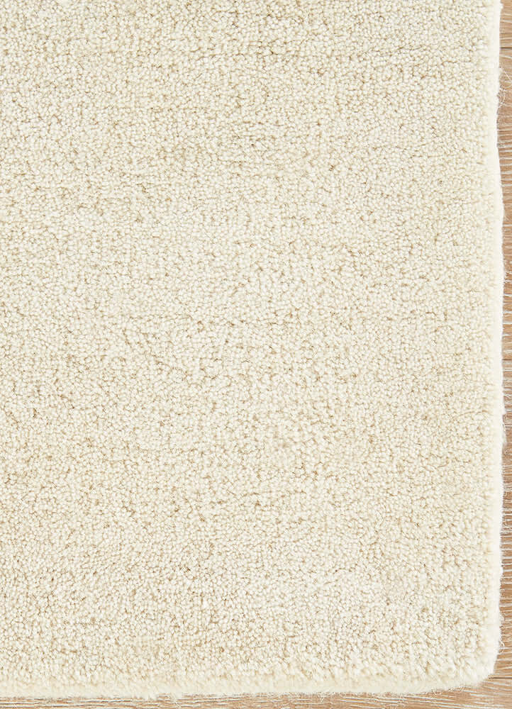 White & Dark Denim Abstract Hand-Tufted Rug