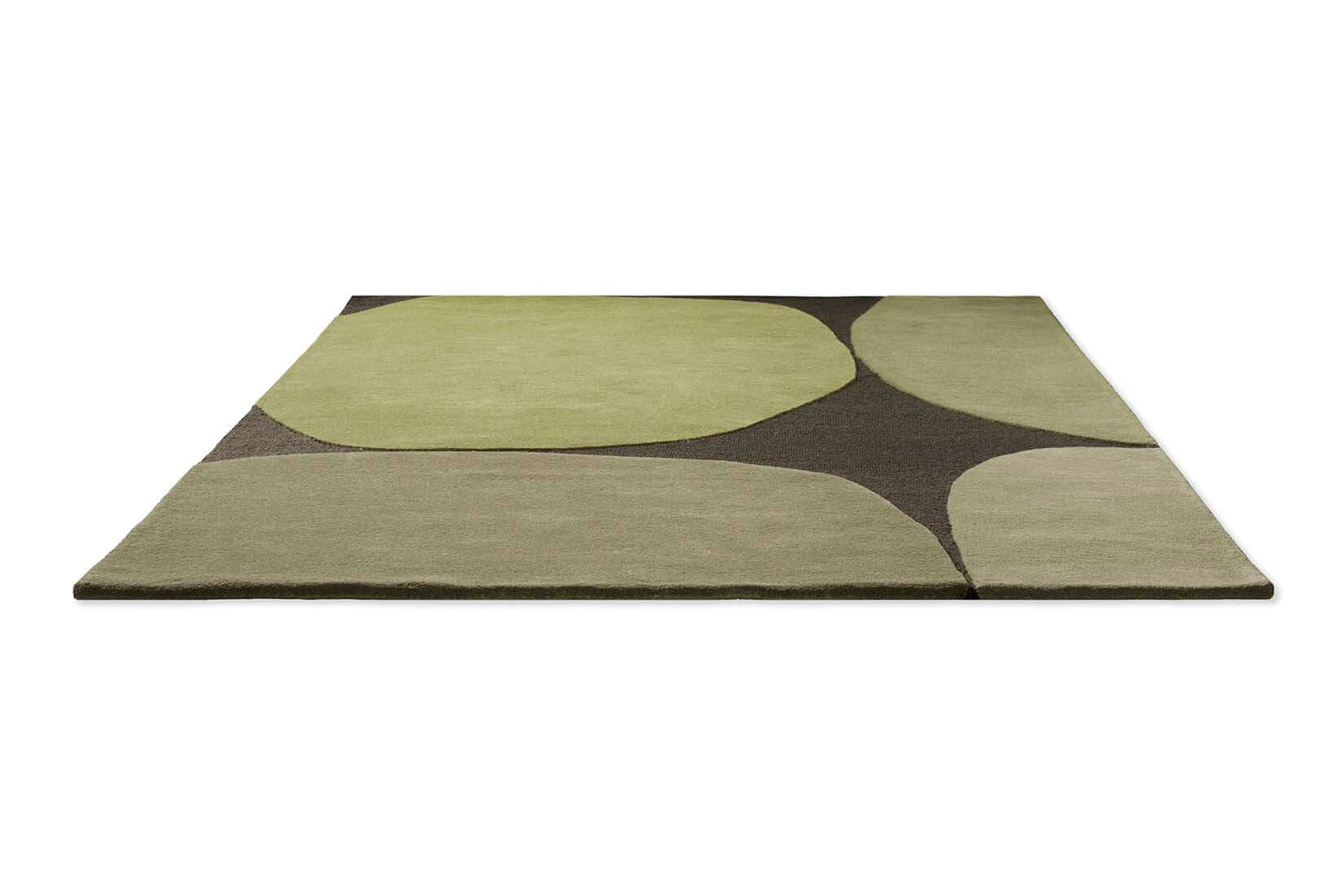 Moss Green Modern Hand-Tufted Rug