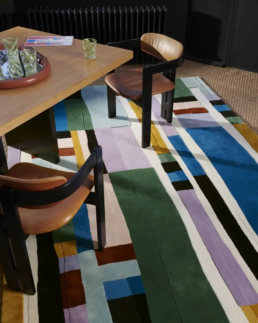 Chromatic Stride Hand-Tufted Rug