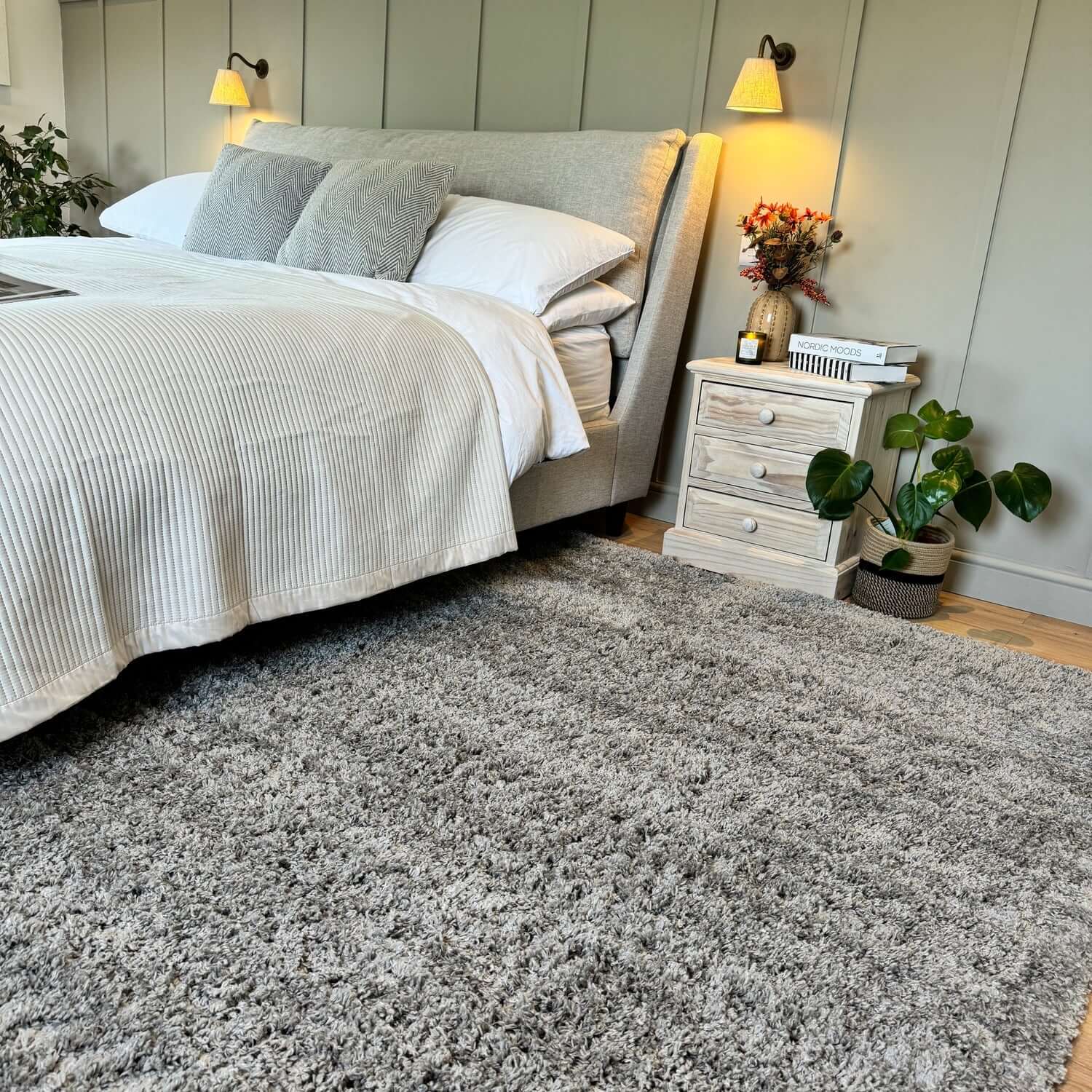 Silver Super Soft Luxury Silver Shaggy Rug