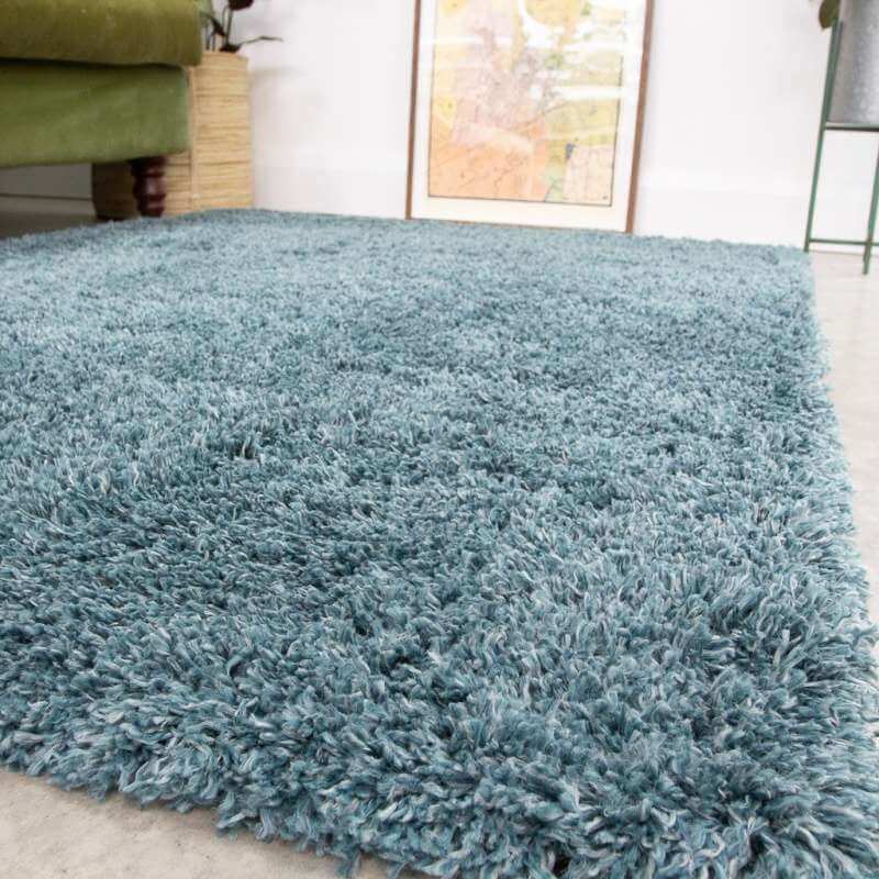 Blue Super Soft Luxury Shaggy Rug