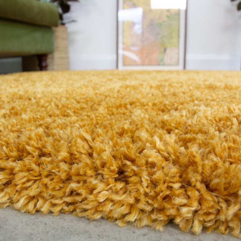 Yellow Shaggy Rug Super Soft Luxury