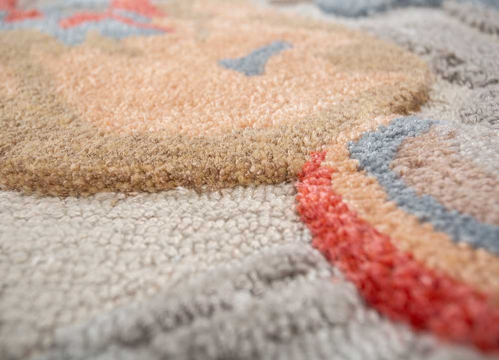 marble  Floral Hand Tufted Rug