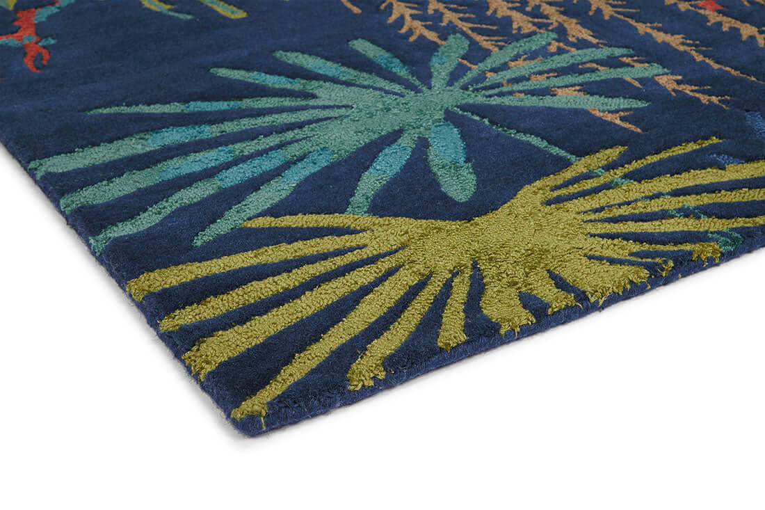 Rainforest Tropical Night Hand-Tufted Rug