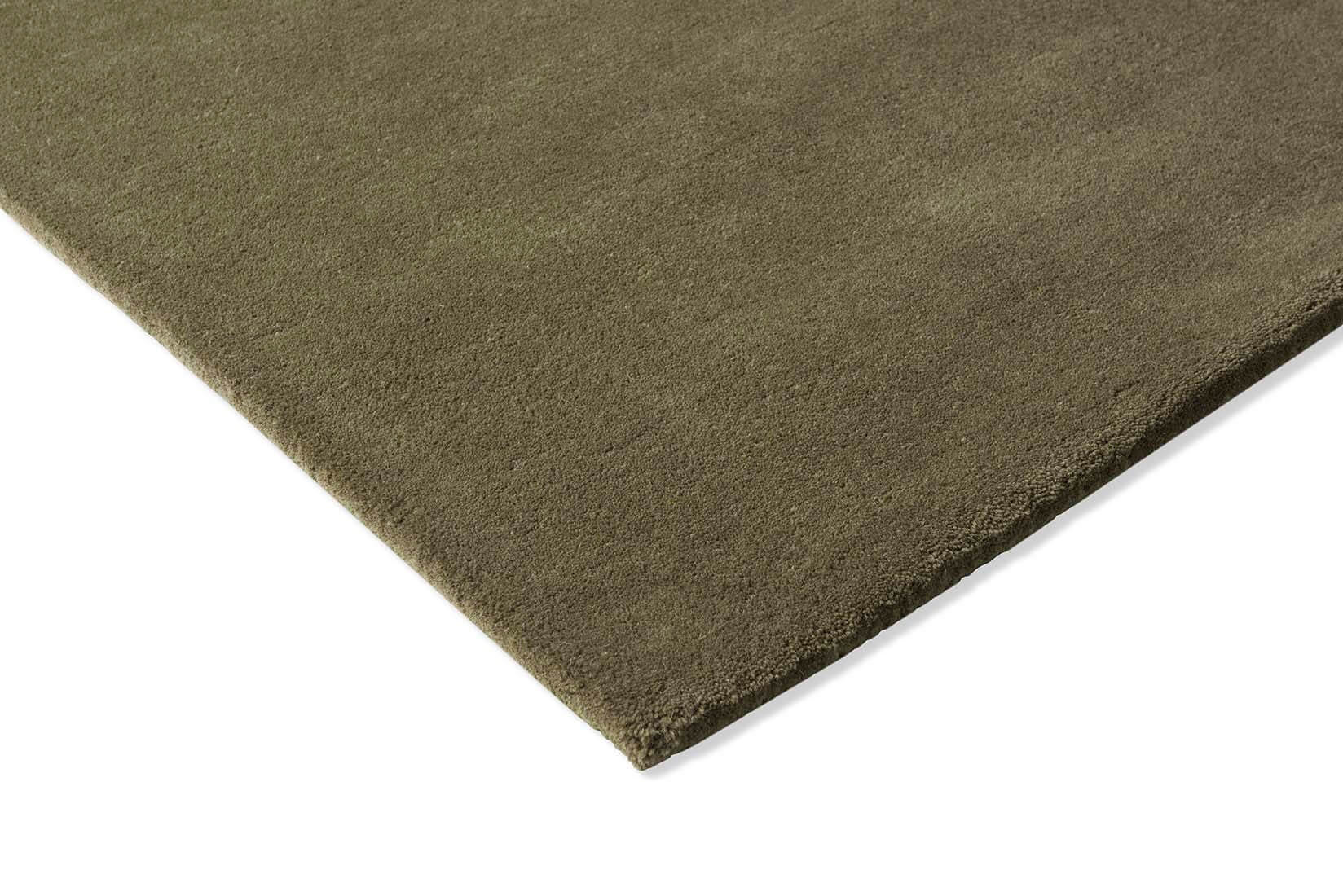 Moss Green Modern Hand-Tufted Rug