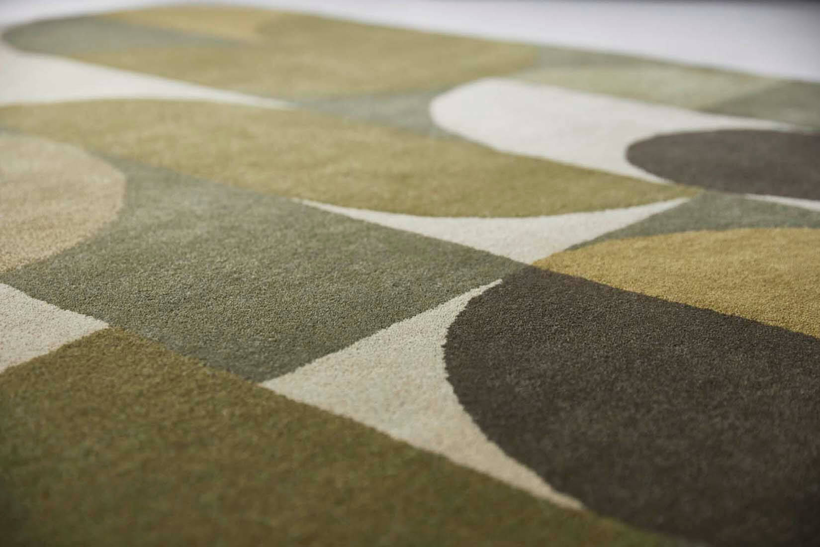 Cosmo Greens Modern Hand-Tufted Rug
