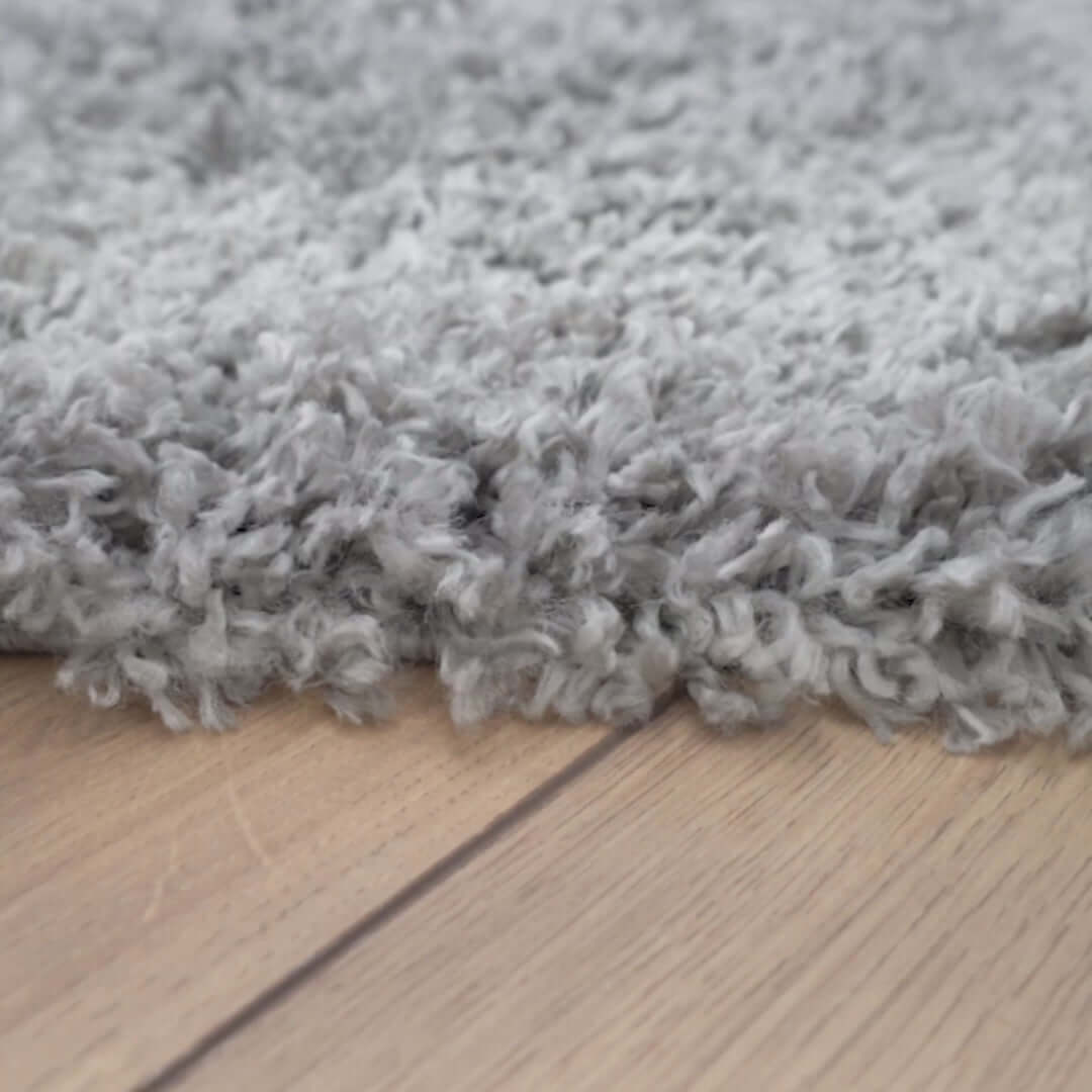 Silver Super Soft Luxury Silver Shaggy Rug
