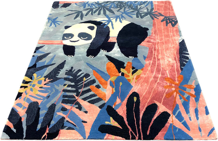 Sleeping Panda Hand-Tufted Kids Rug