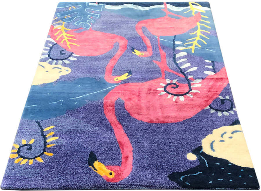 Talking Flamingo Hand-Tufted Kids Rug