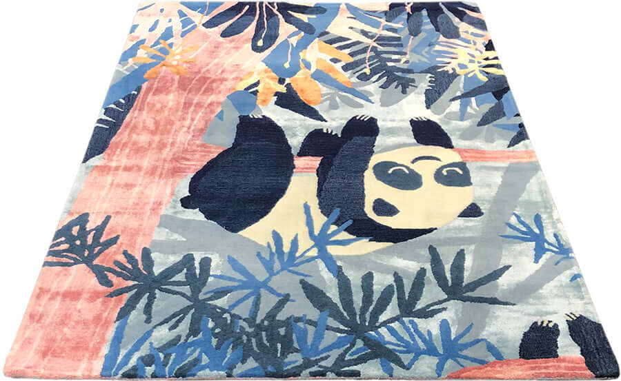 Sleeping Panda Hand-Tufted Kids Rug