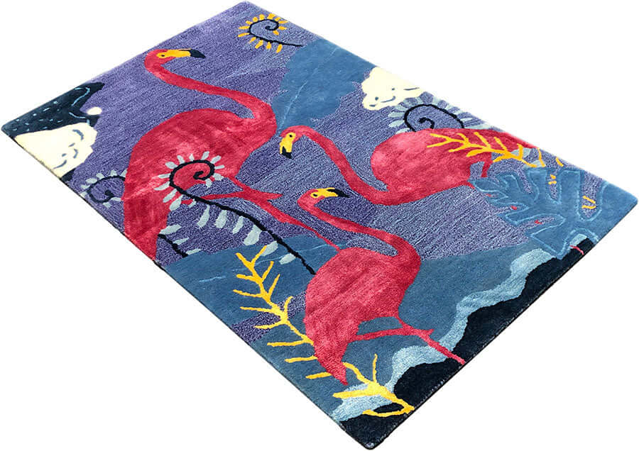 Talking Flamingo Hand-Tufted Kids Rug