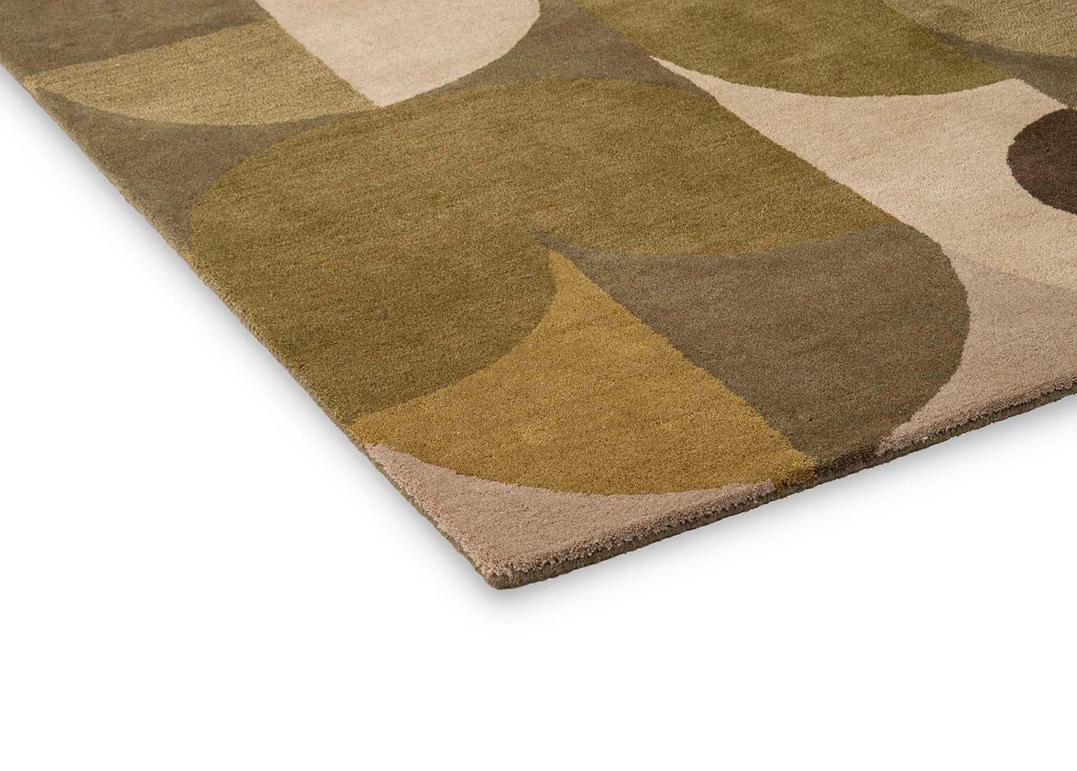Cosmo Greens Modern Hand-Tufted Rug