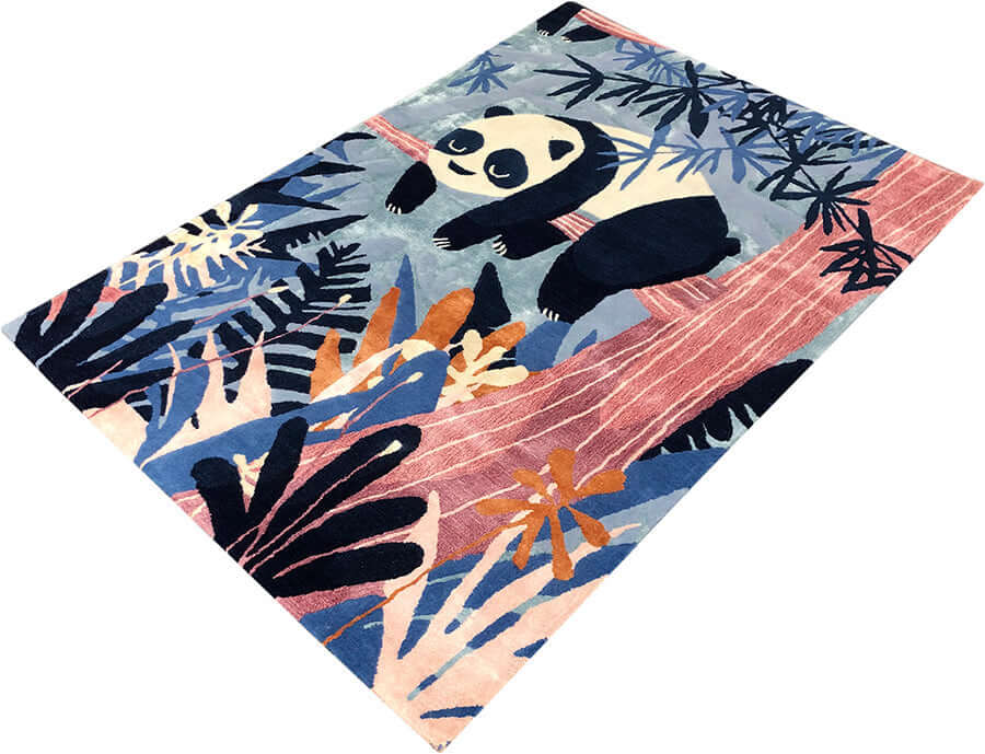 Sleeping Panda Hand-Tufted Kids Rug