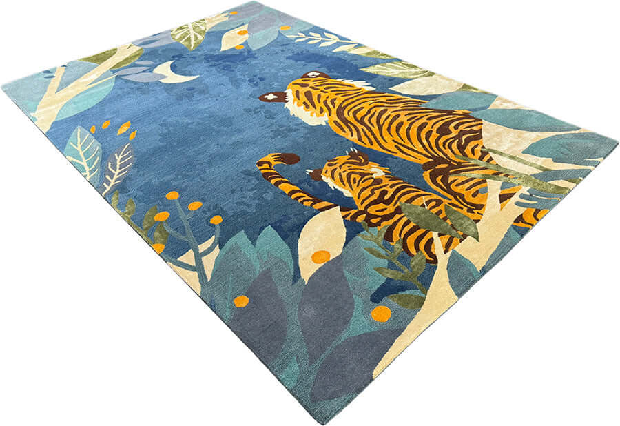Hidden Tiger Hand-Tufted Kids Rug