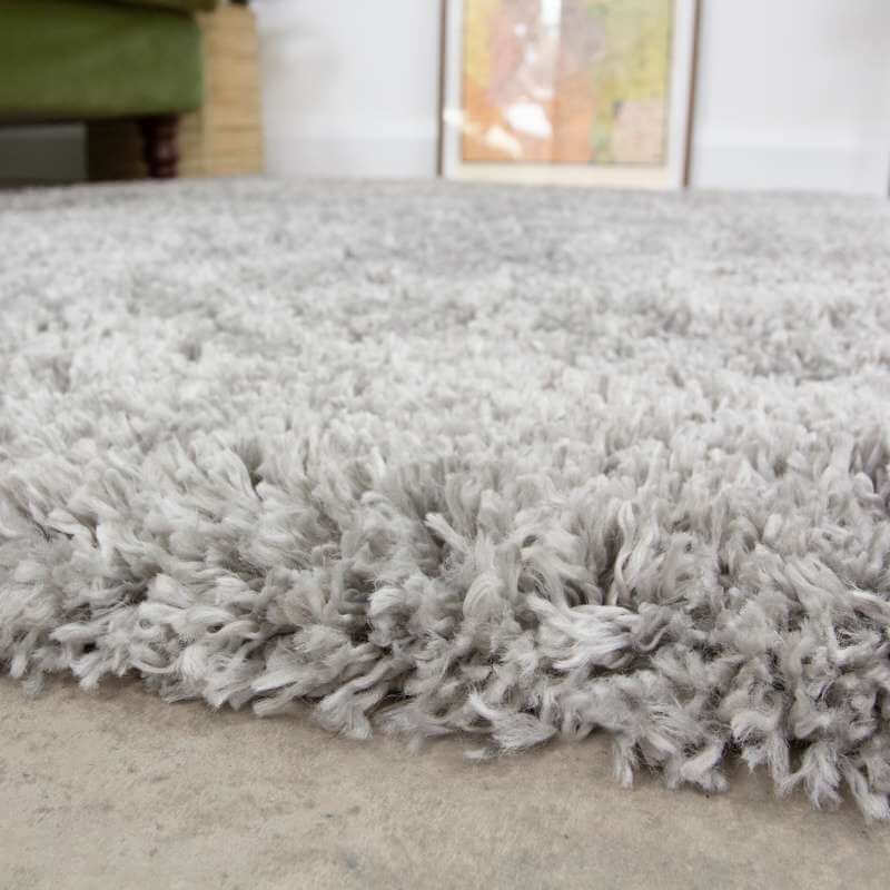 Silver Super Soft Luxury Silver Shaggy Rug