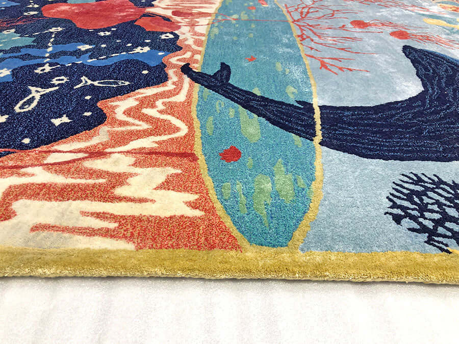 Sea Whale Hand-Tufted Rug