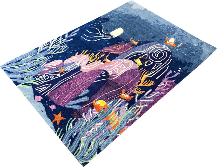 Underwater Nature Hand-Tufted Rug
