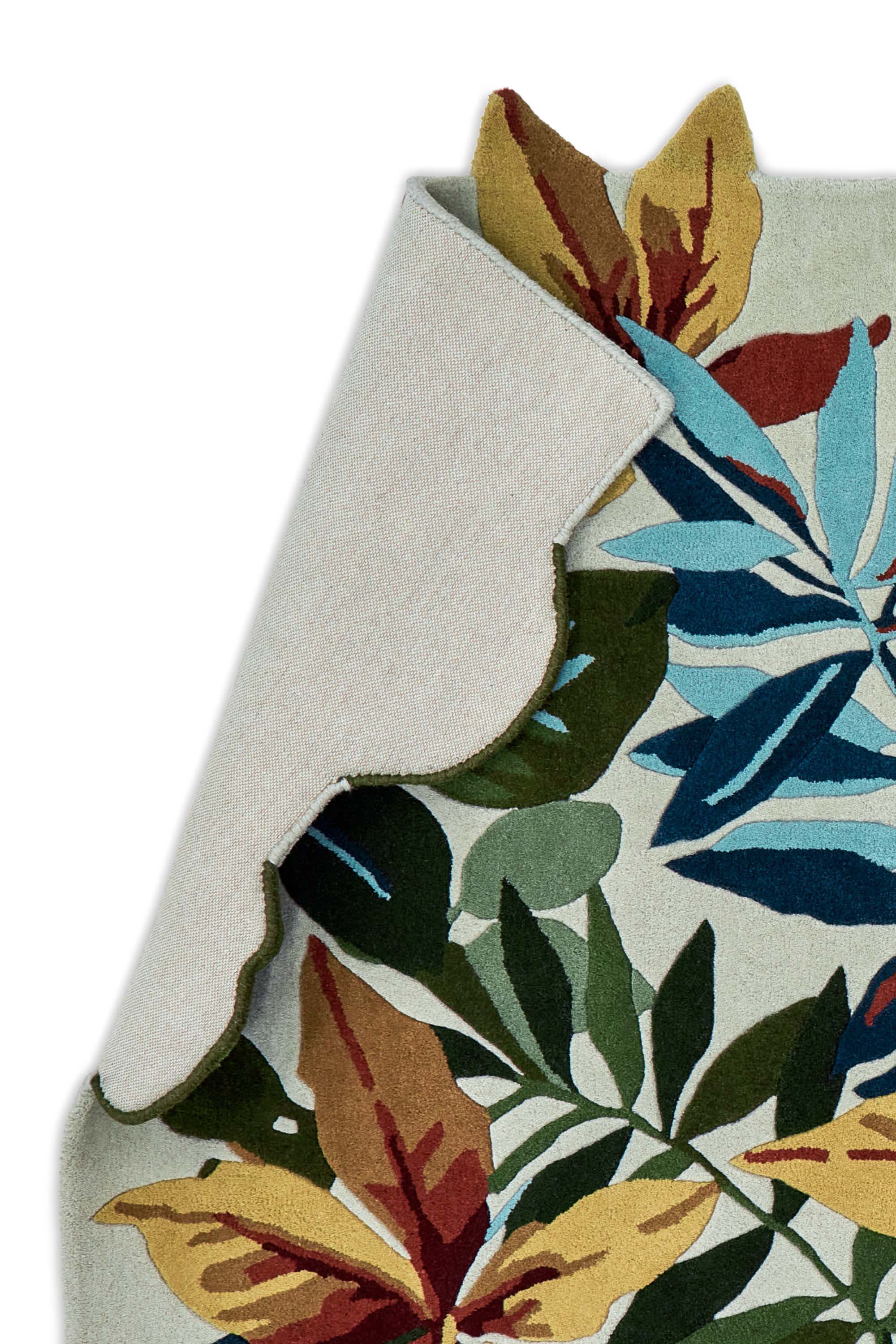 Wood Russet Brown Hand-Tufted Rug