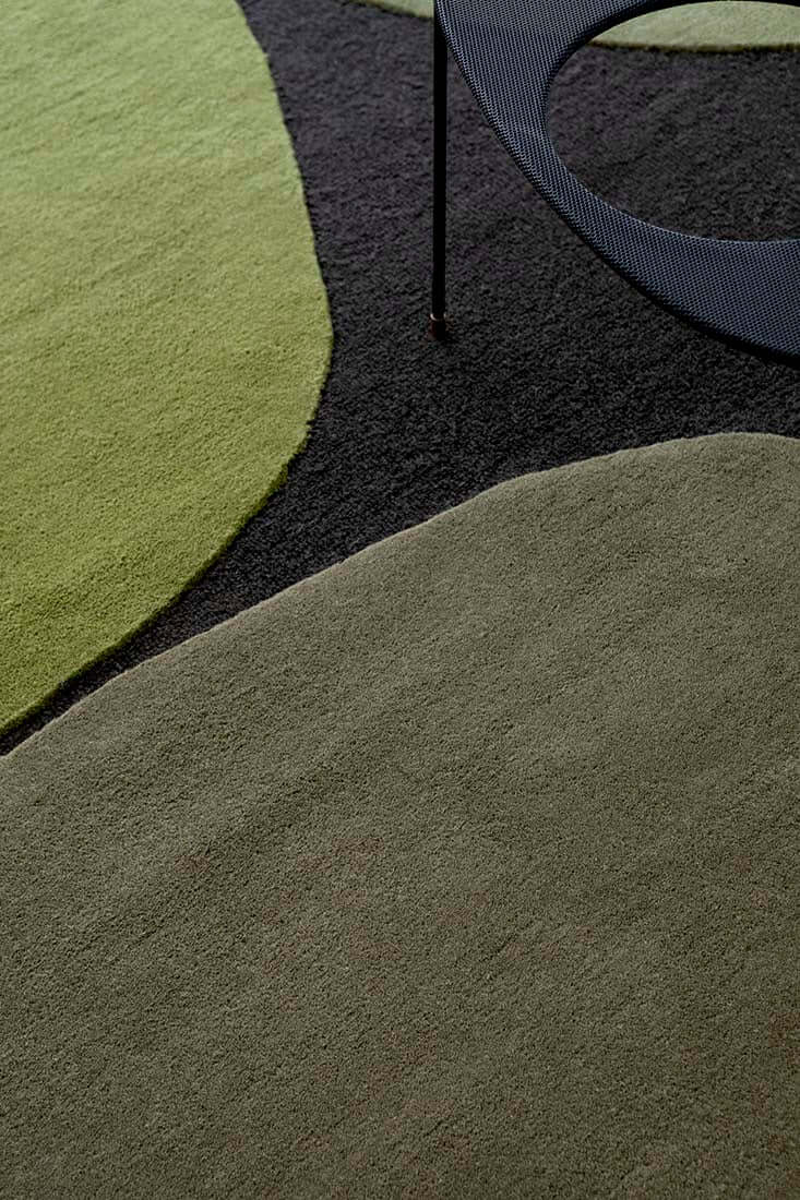 Moss Green Modern Hand-Tufted Rug