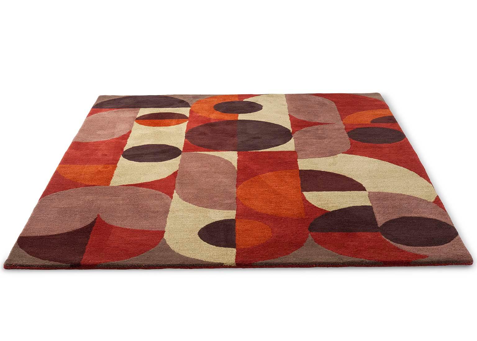Red Pale Modern Hand-Tufted Rug