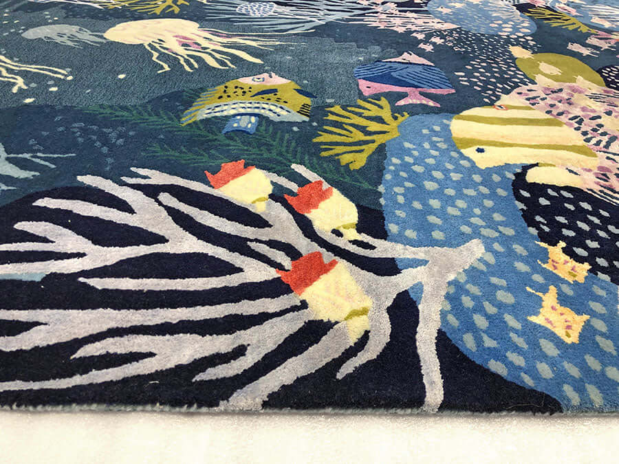 Sea Marine Hand-Tufted Rug