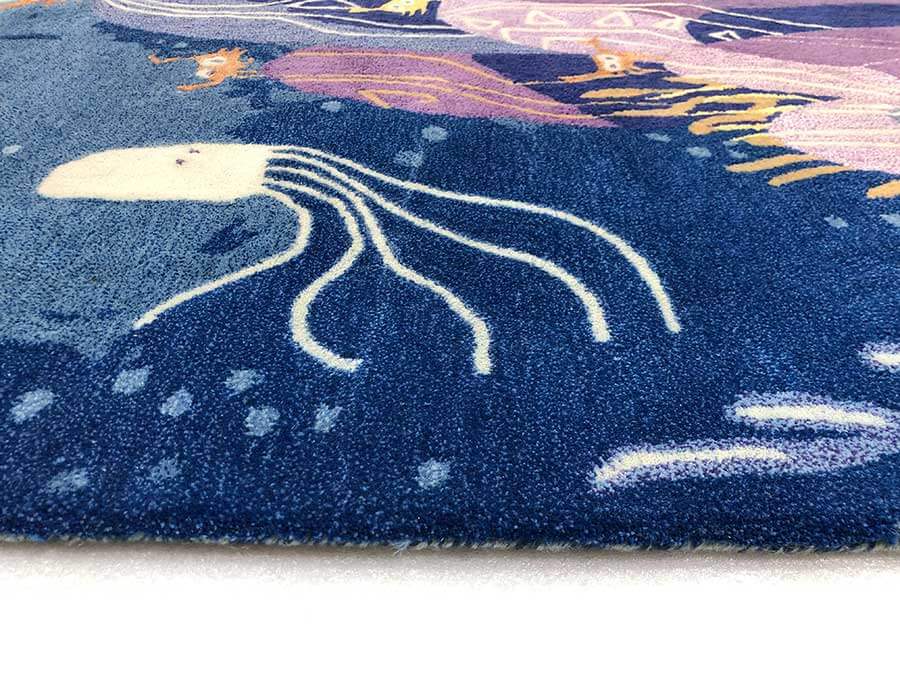 Underwater Nature Hand-Tufted Rug