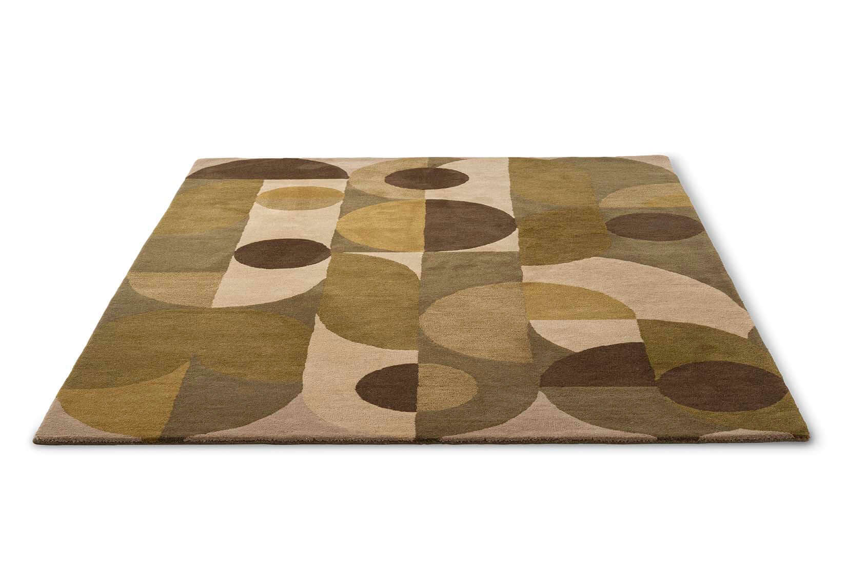 Cosmo Greens Modern Hand-Tufted Rug