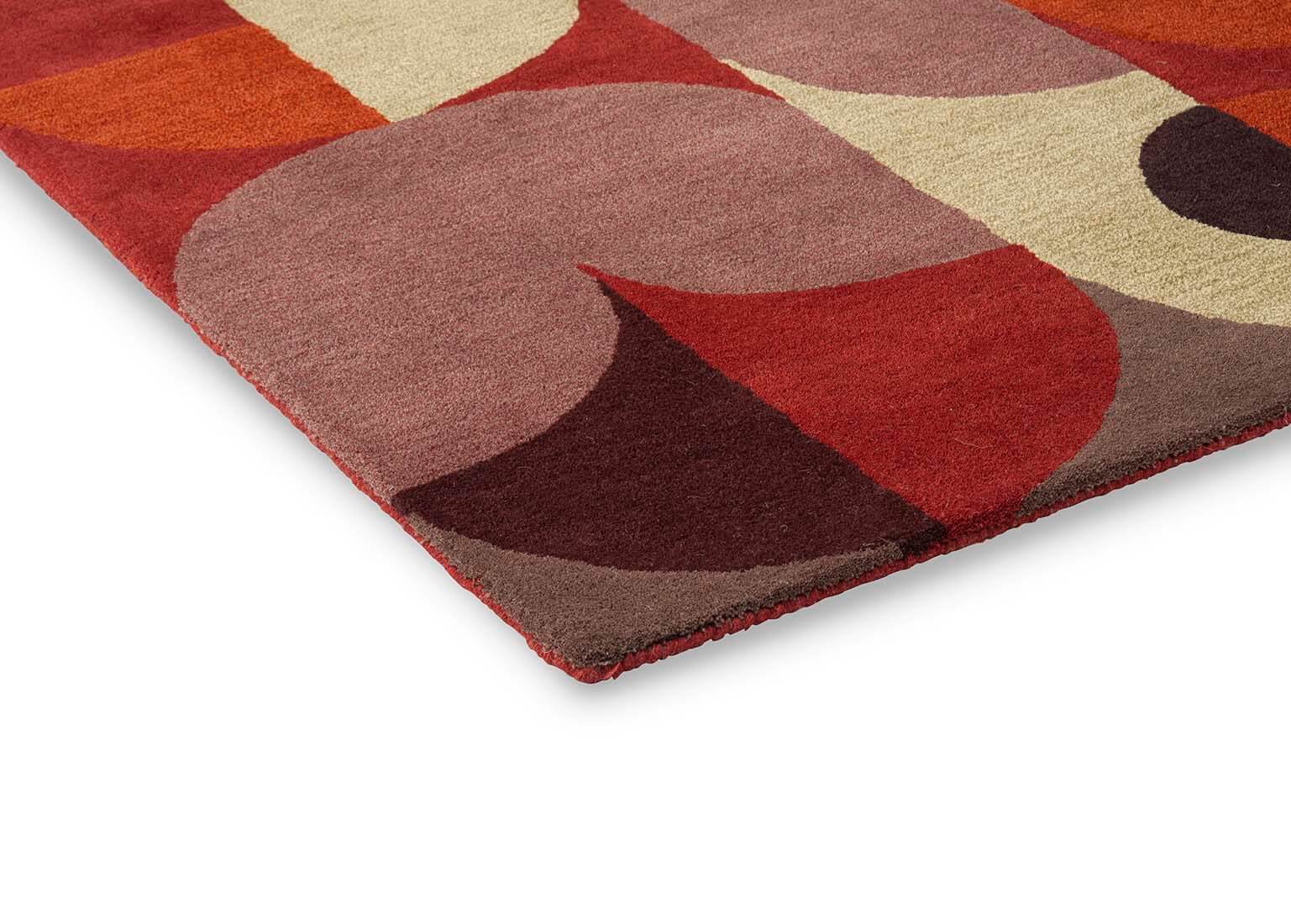 Red Pale Modern Hand-Tufted Rug