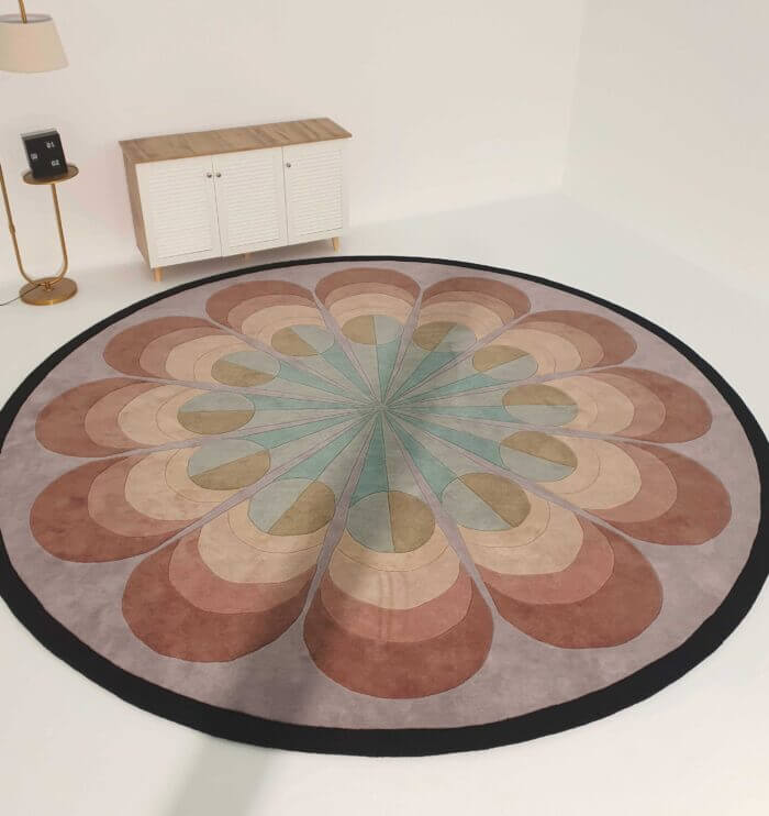 Retro Bloom – Kaleidoscope Round Rug