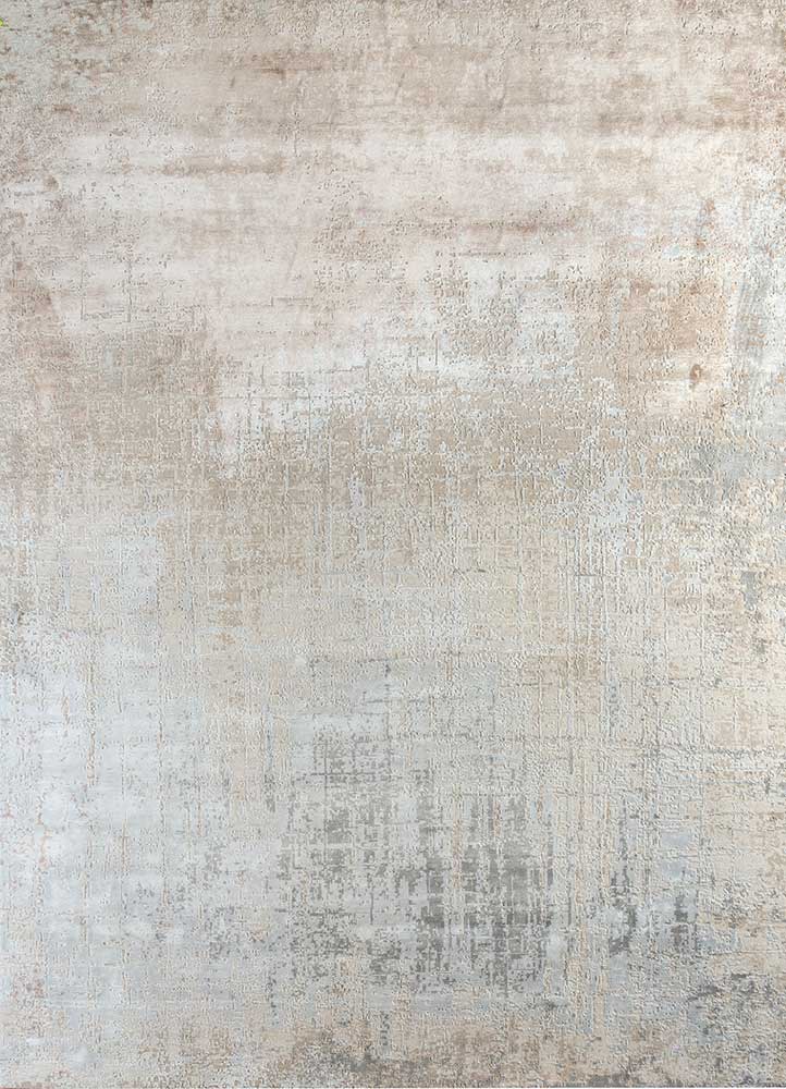 Antique White & Bluebell Hand-Knotted Rug