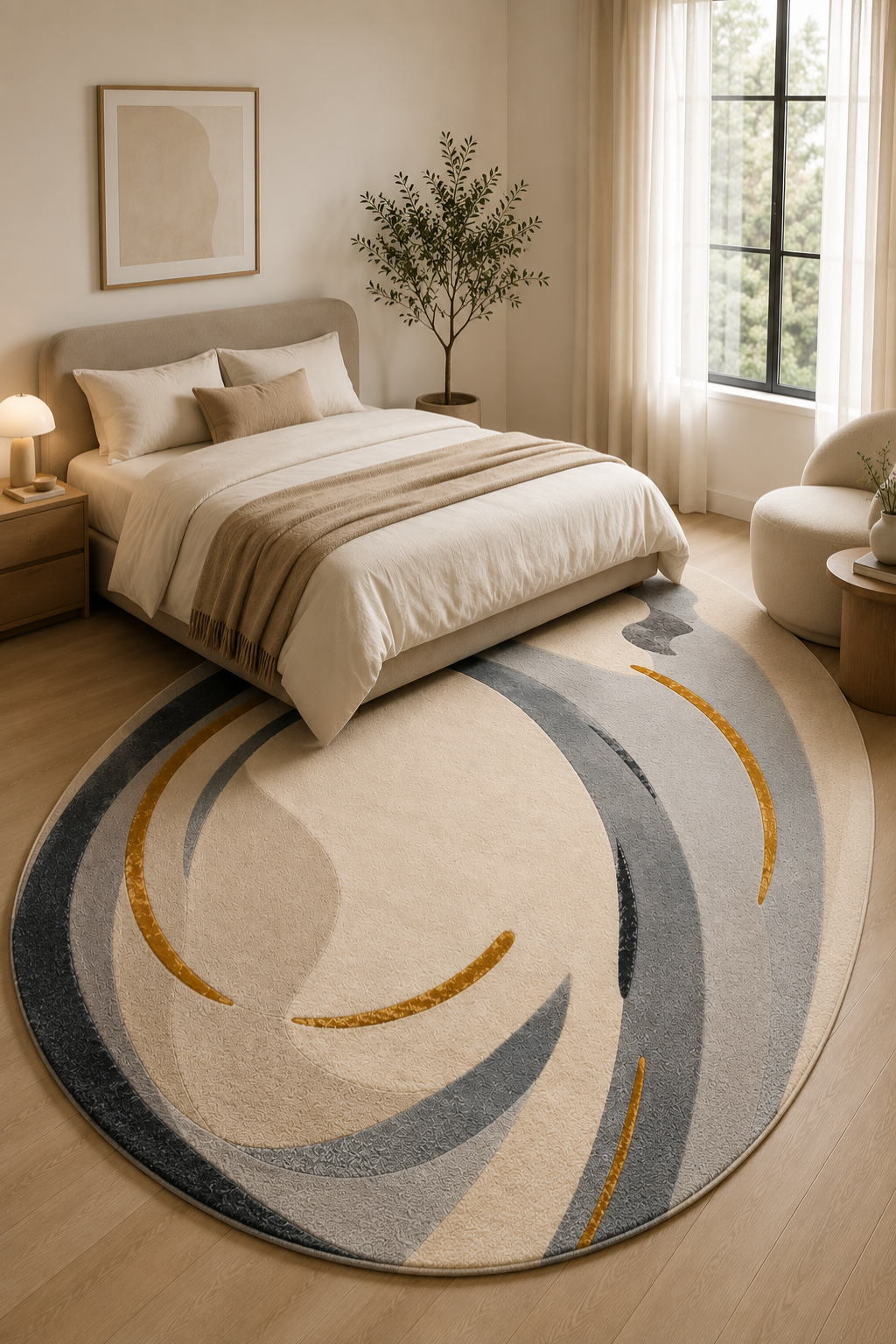 Aurora Flow Oval Rug