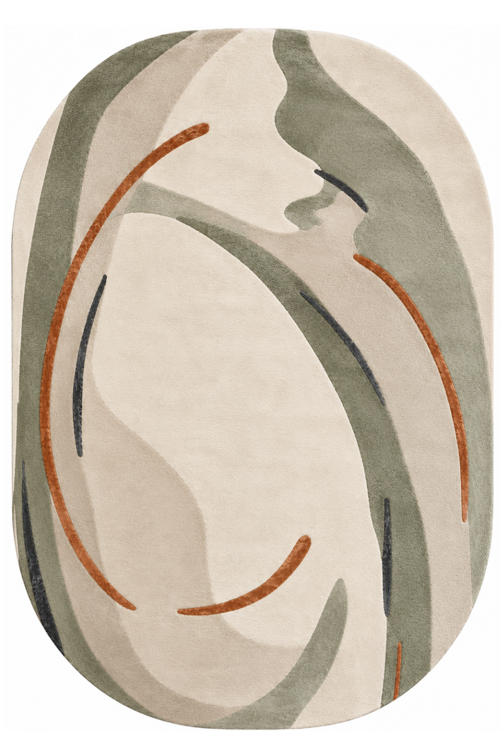 Aurora Flow Oval Rug
