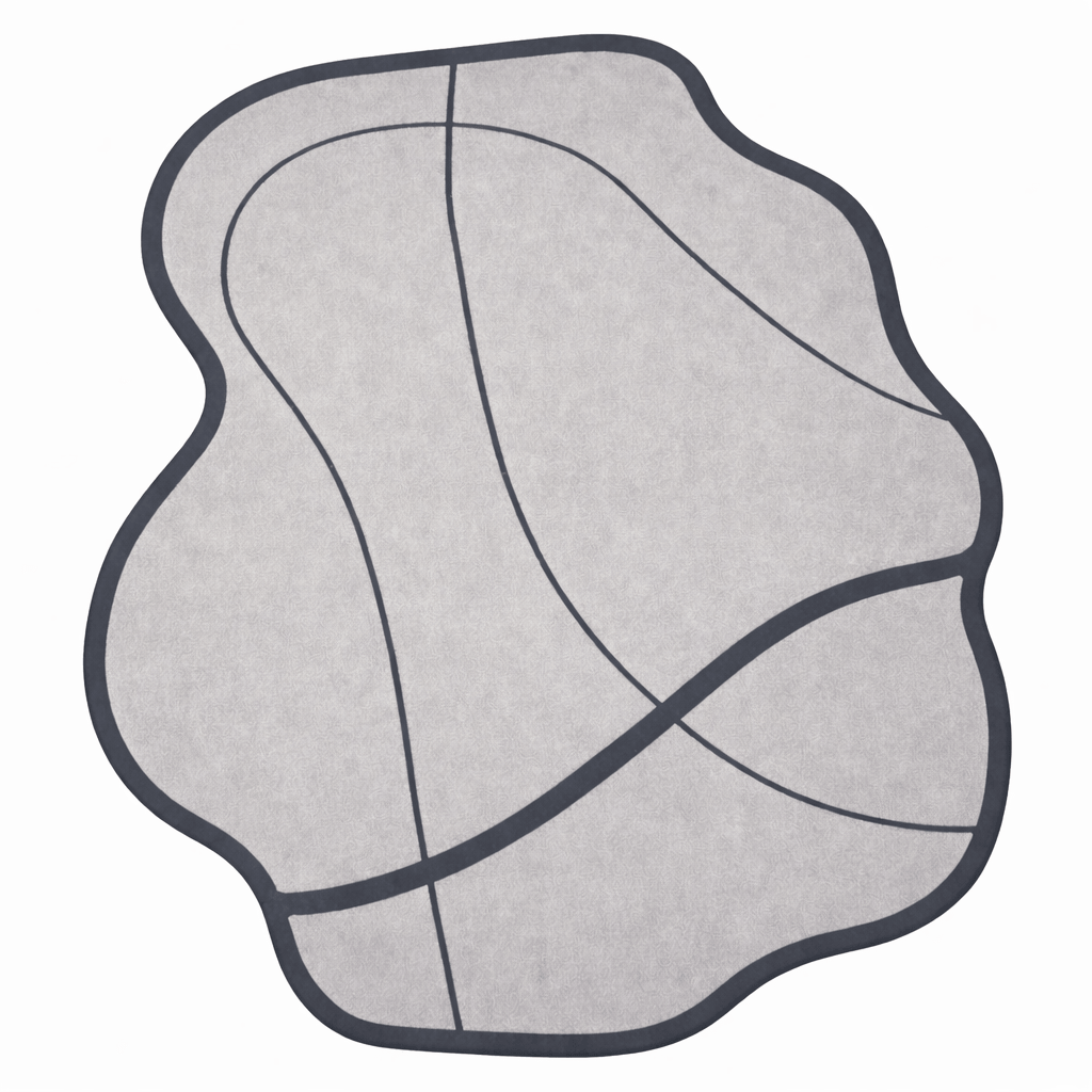 Damia Grey Abstract Wool Rug