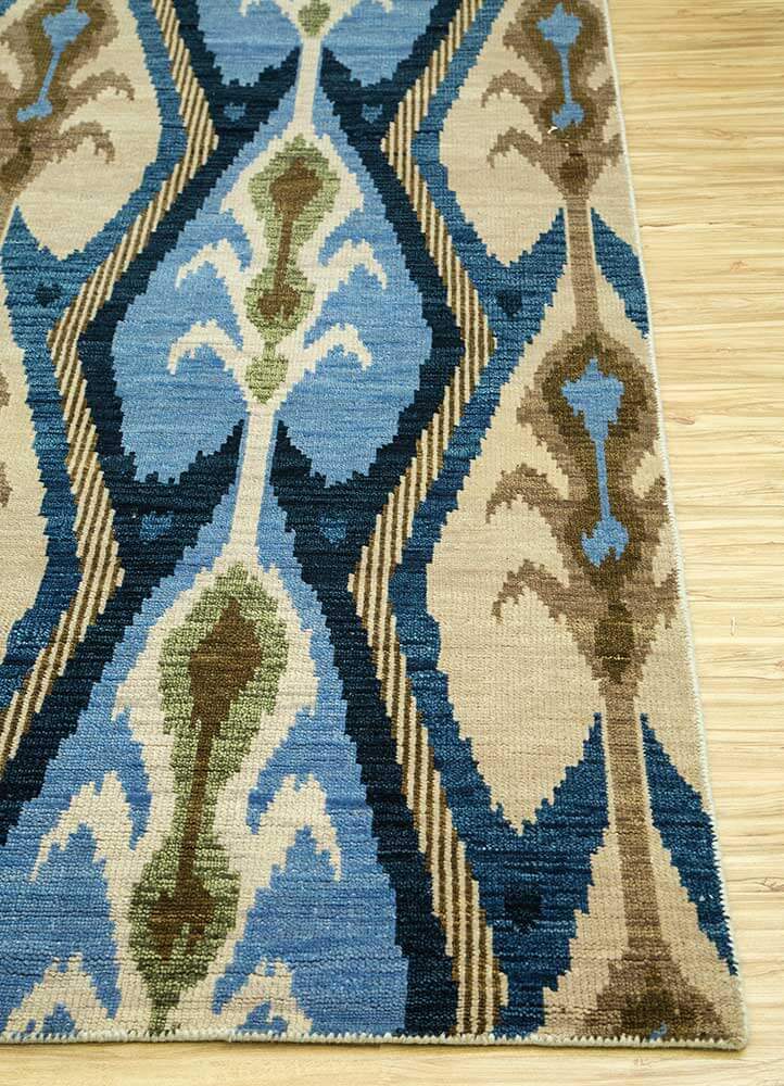 Evening Blue & Navy Hand-Knotted Rug