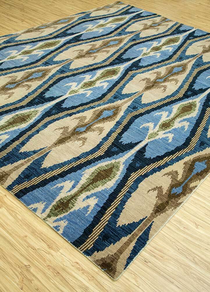 Evening Blue & Navy Hand-Knotted Rug