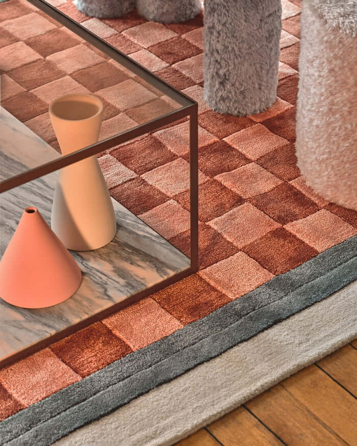 Garnet Geometric Hand-Tufted Rug