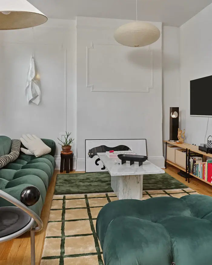 Green Stone Hand-Tufted Rug