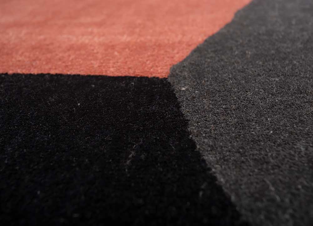 Ebony/Soft Coral Hand Tufted Rug