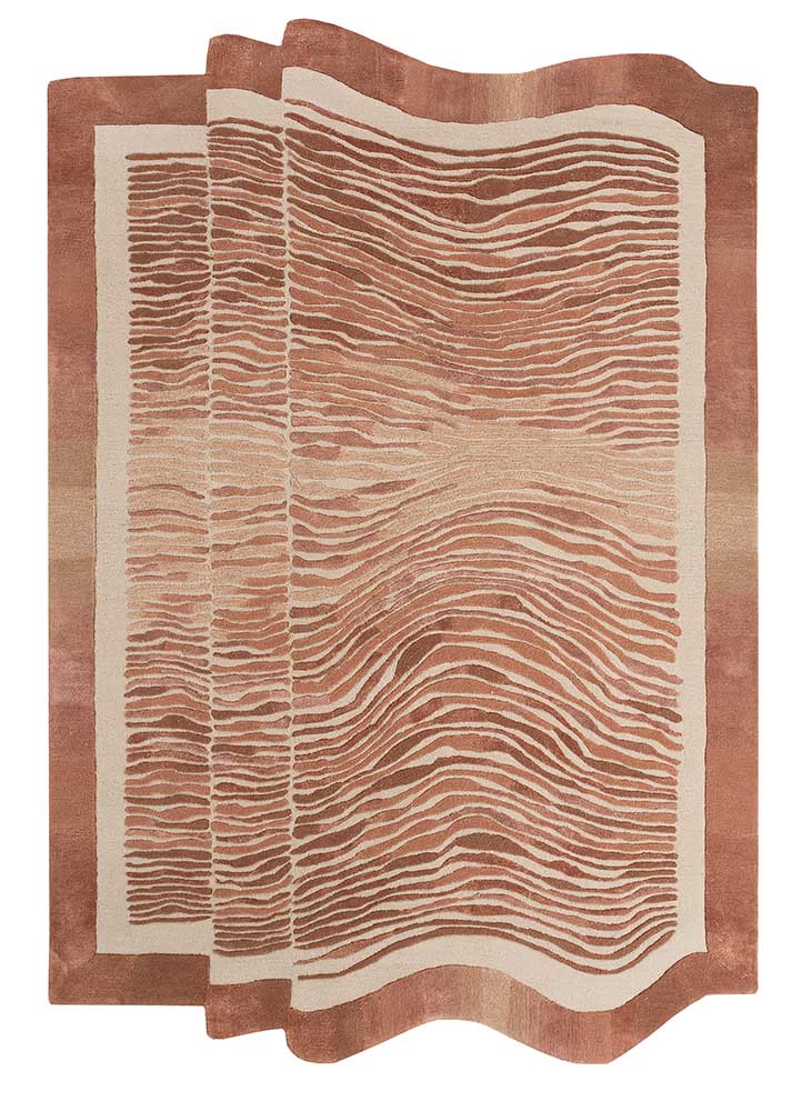 Antique White/Light Coral Hand Tufted Rug