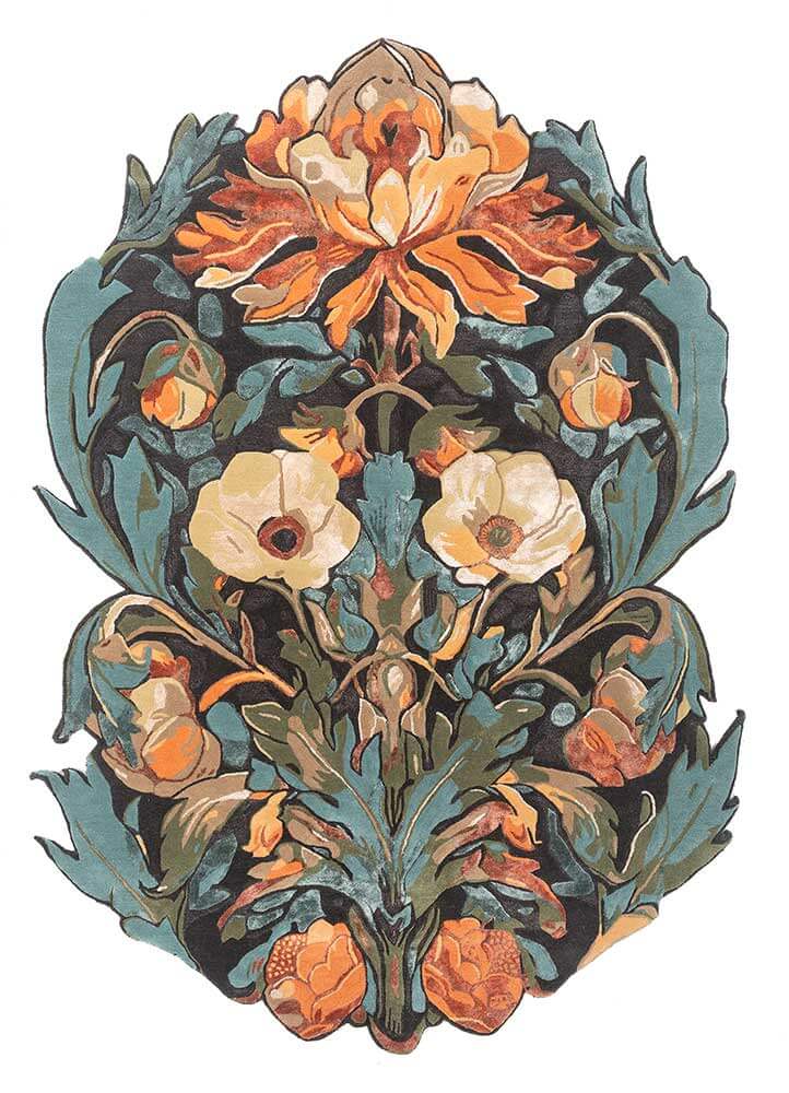 Oil Blue Hand Tufted Rug