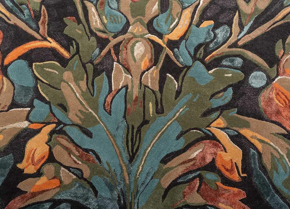 Oil Blue Hand Tufted Rug