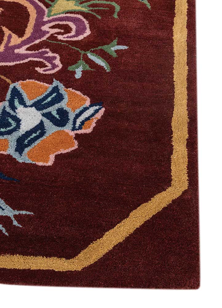 Maroon Bloom Vintage Rug