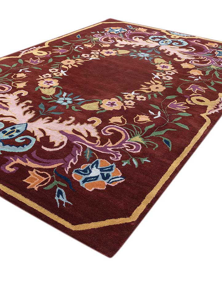 Maroon Bloom Vintage Rug