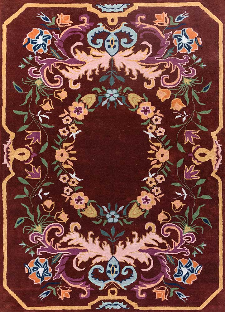 Maroon Bloom Vintage Rug