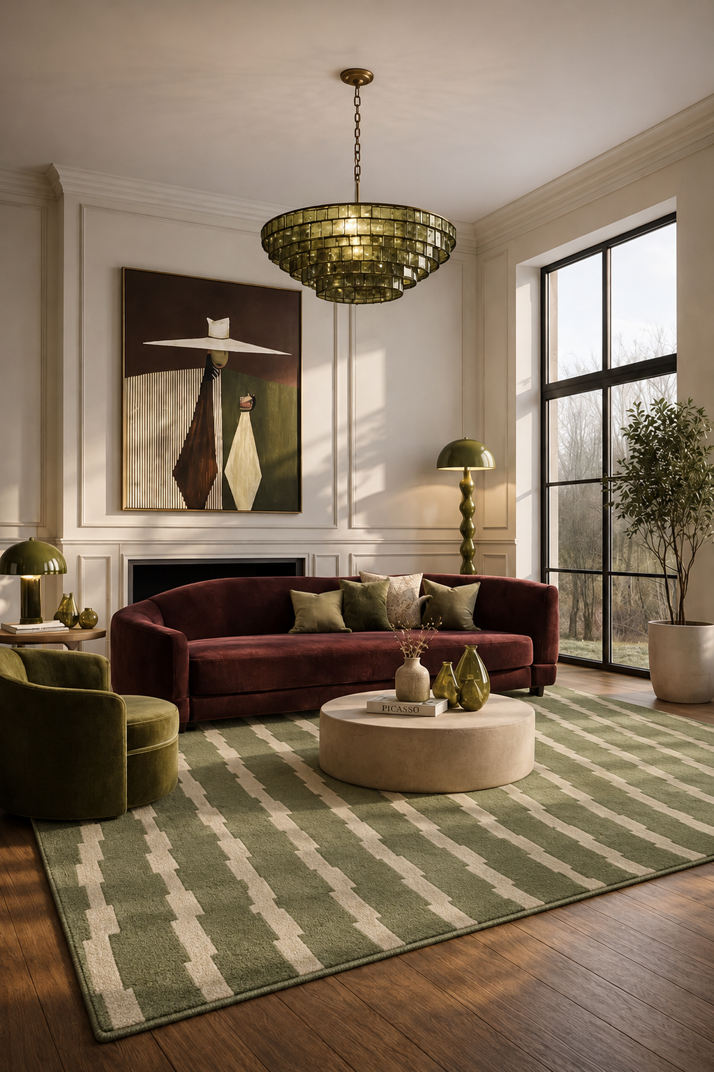 Olive Rhythm Rug