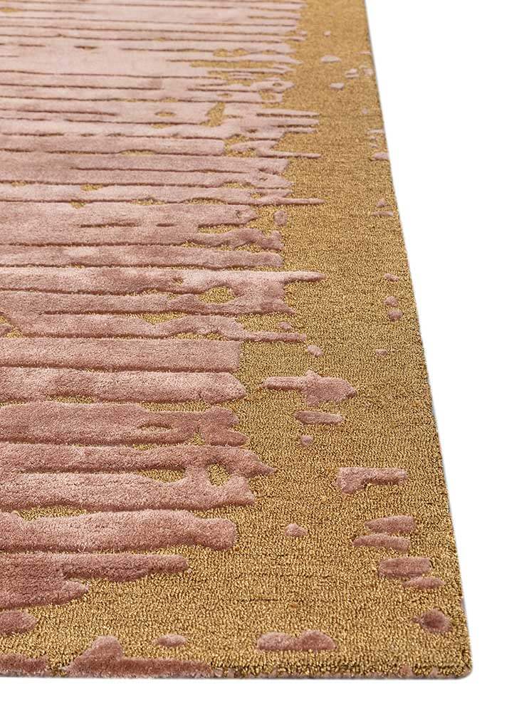 Apricot & Light Topaz Abstract Hand-Tufted Rug