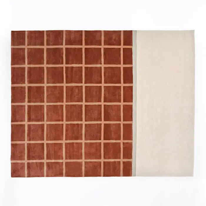 Red Stone Hand-Tufted Rug