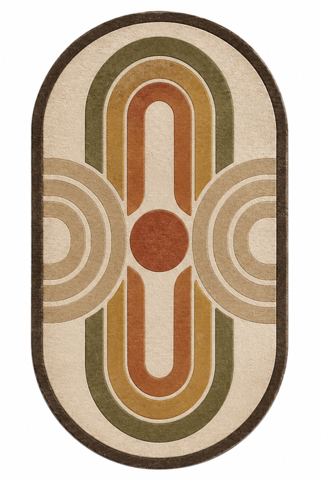 Retro Orbit Oval Rug