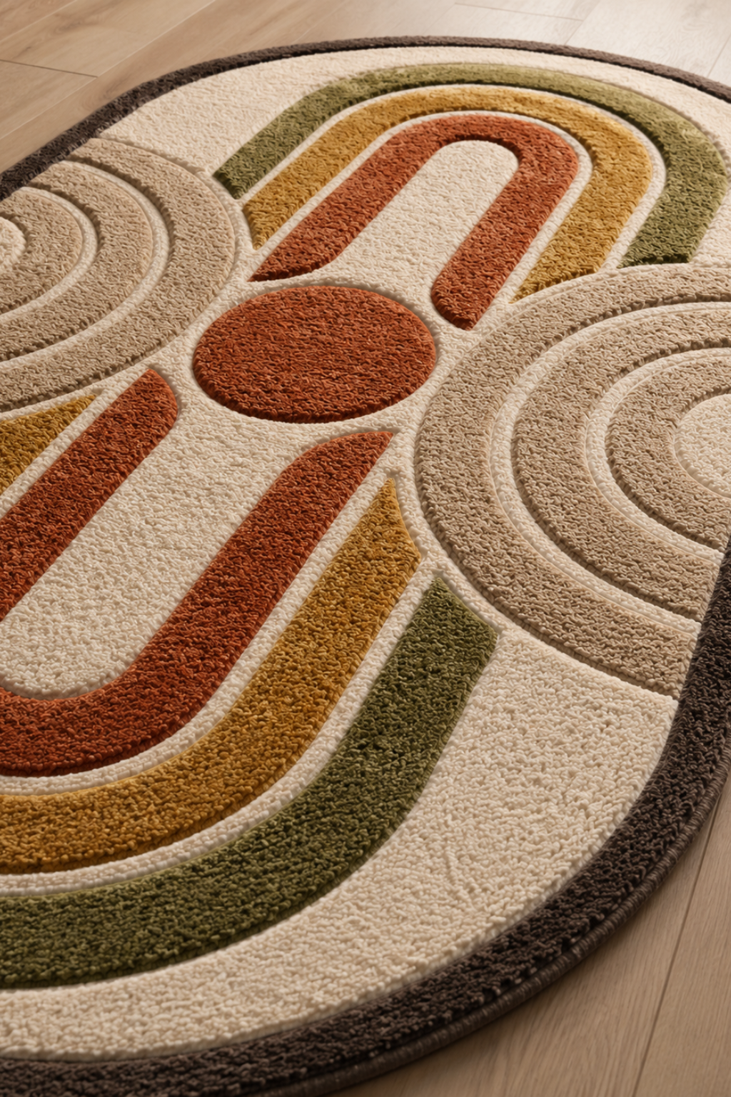 Retro Orbit Oval Rug